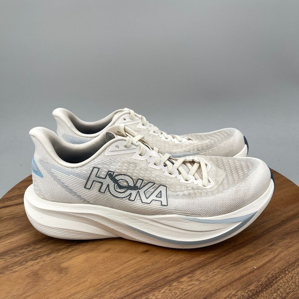 Hoka One One Mach 7 Mens Size 11 D White Road Running Comfort Walking Sneakers